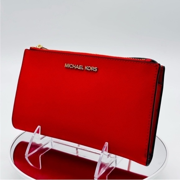 Michael Kors Large Double Zip Wallet
Wristlet Red/Gold - Picture 2 of 9
